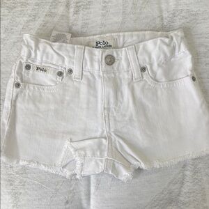 Polo Ralph Lauren White Frayed Hem Shorts